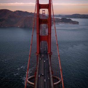 Overhead View of San Francisco Bridge